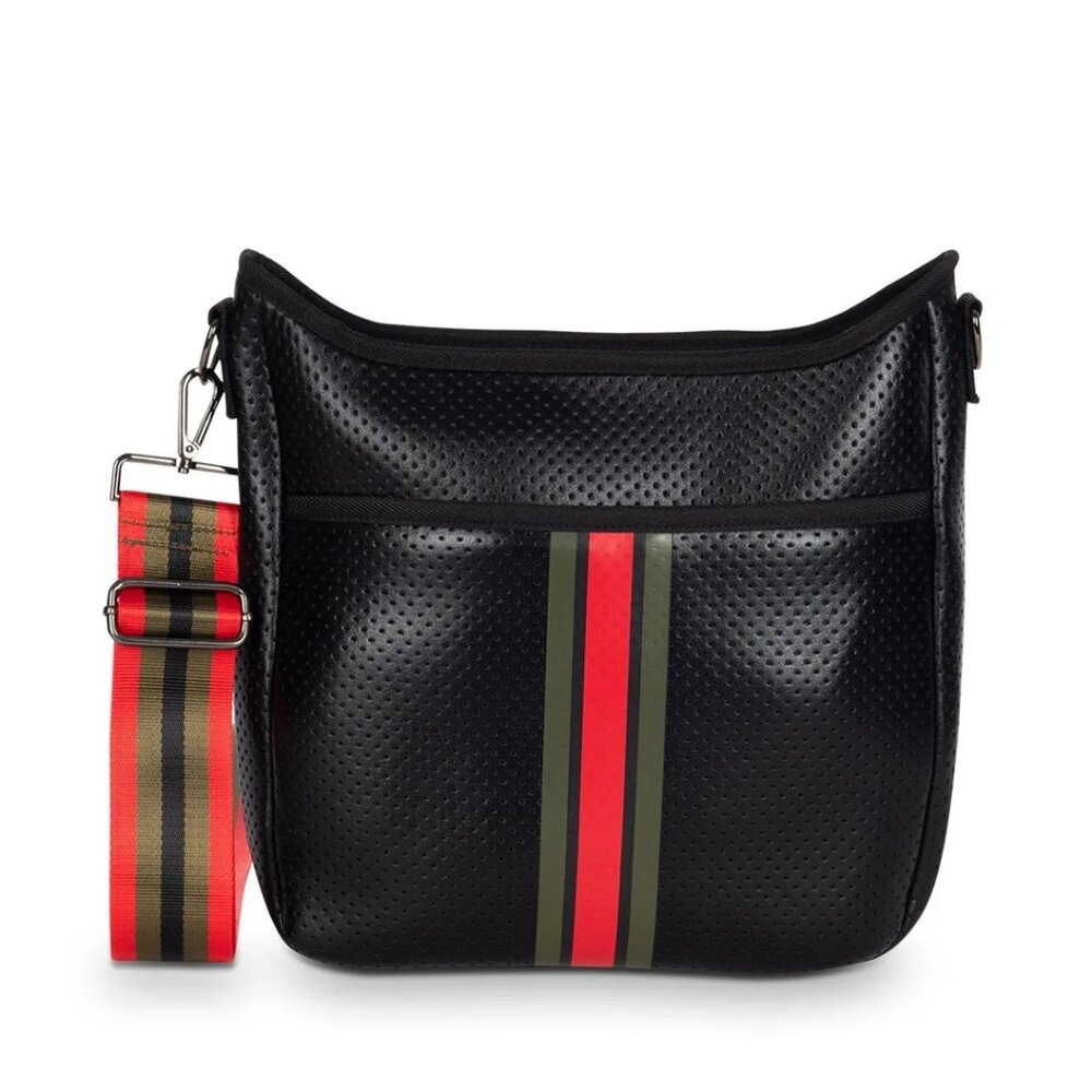 Haute Shore Crossbody Bag - Red, Olive, and Black